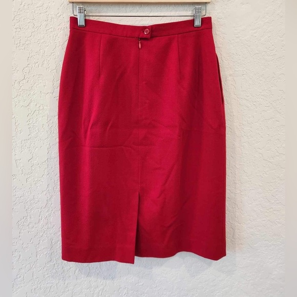 Red Wool Skirt Size 10 - Picture 5 of 8